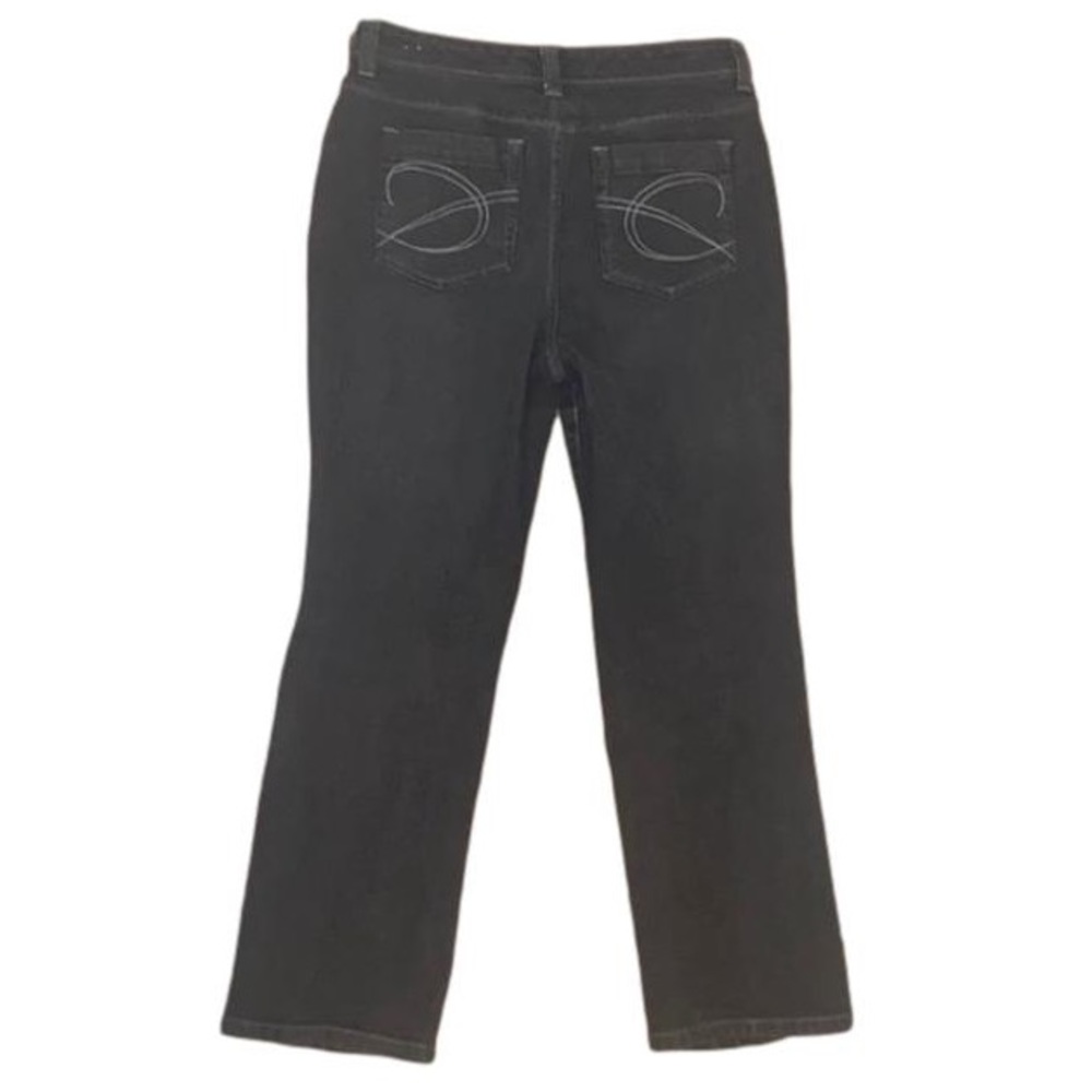 Chico’s Platinum Facet SH Black Jeans 6 Petite